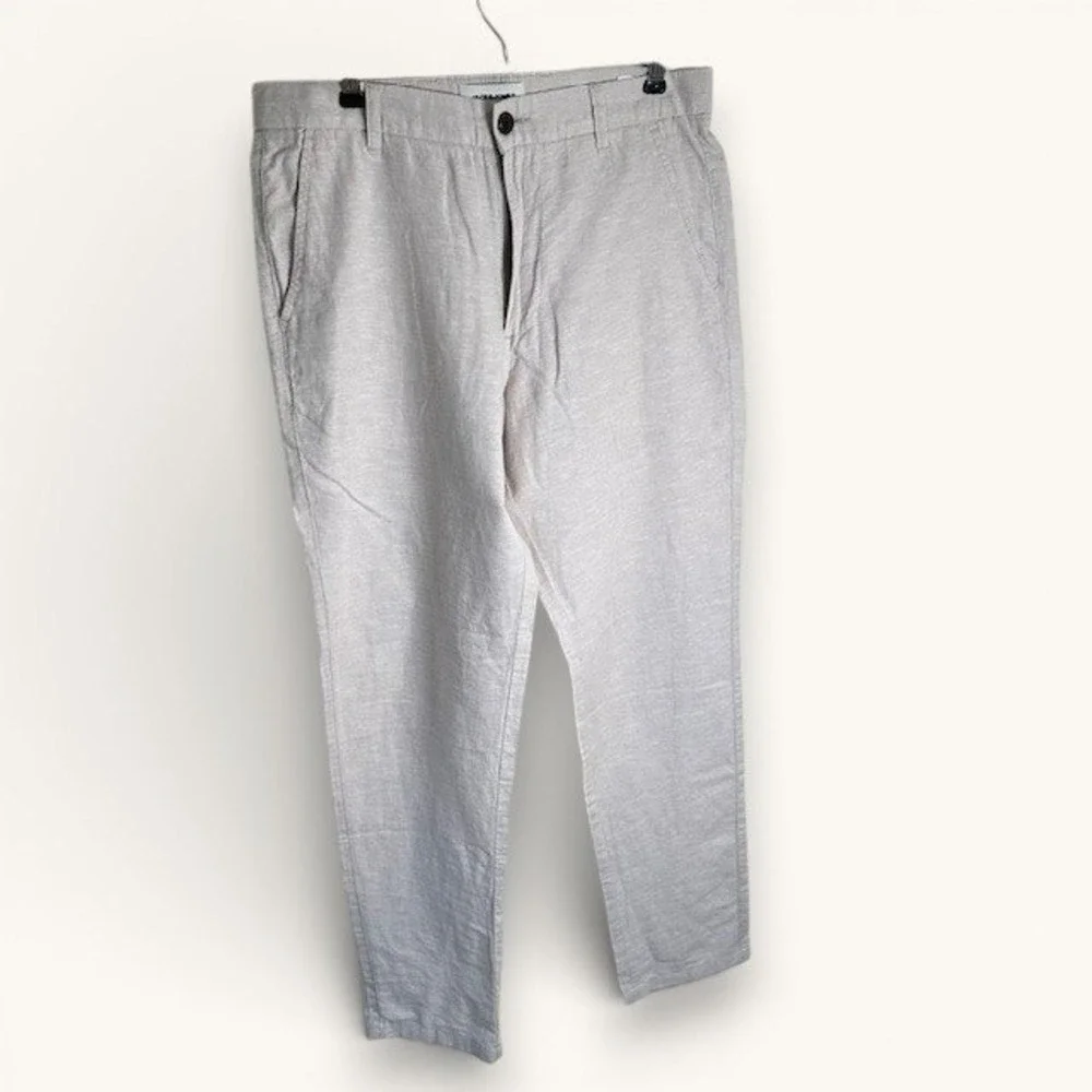 Jack & Jones Tapered Fit Linen Chino Pants | Modern Classic | Khaki | 30x32 NWT